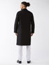 Men's Black Cotton Kurta And Pyjama Set