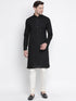 Men's Black Cotton Kurta and Pyjama Set