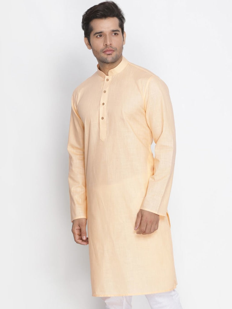 Men's Beige Cotton Kurta