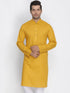 Men's Yellow Cotton Kurta