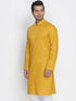 Men's Yellow Cotton Kurta