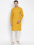 Men's Yellow Cotton Kurta and Pyjama Set