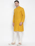 Men's Yellow Cotton Kurta and Pyjama Set