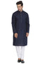 Men's Blue Cotton Kurta and Pyjama Set