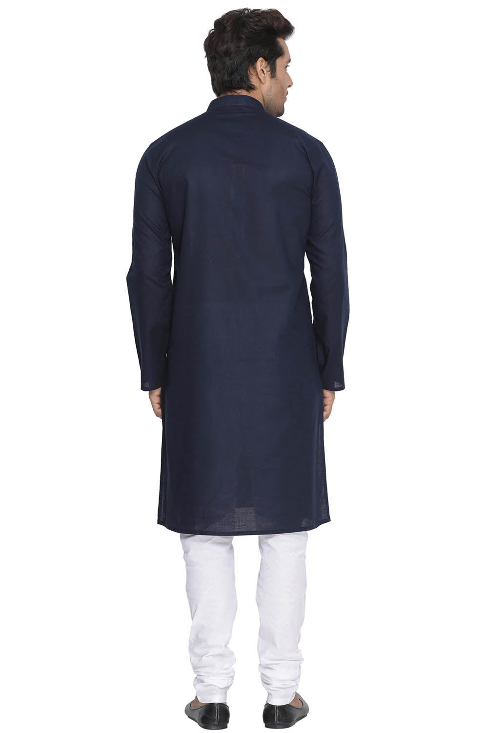 Men's Blue Cotton Kurta and Pyjama Set