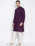 Men's Purple Cotton Kurta and Pyjama Set