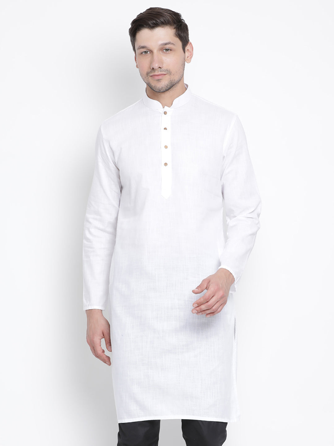 Men's White Cotton Kurta
