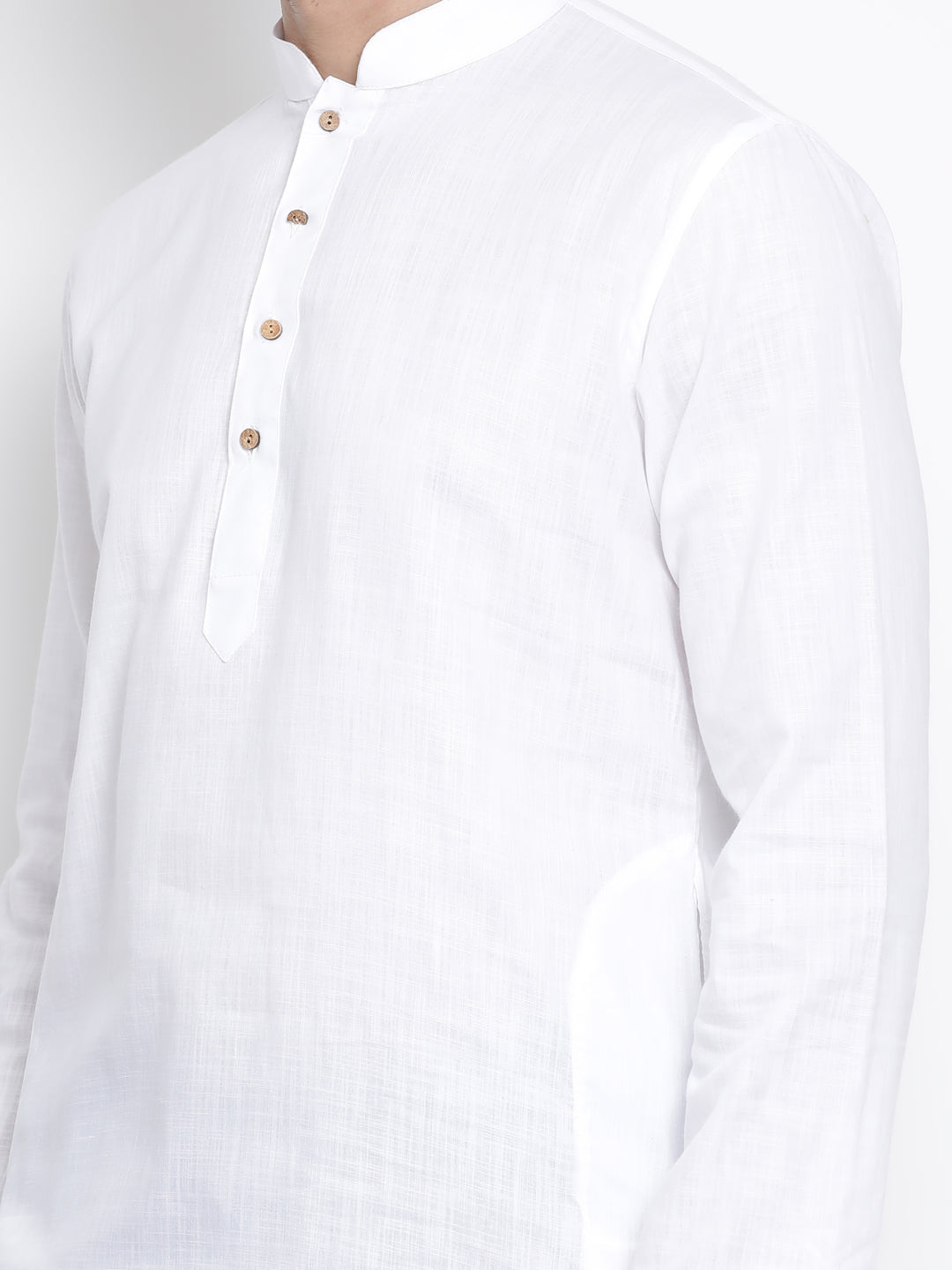 Men's White Cotton Kurta
