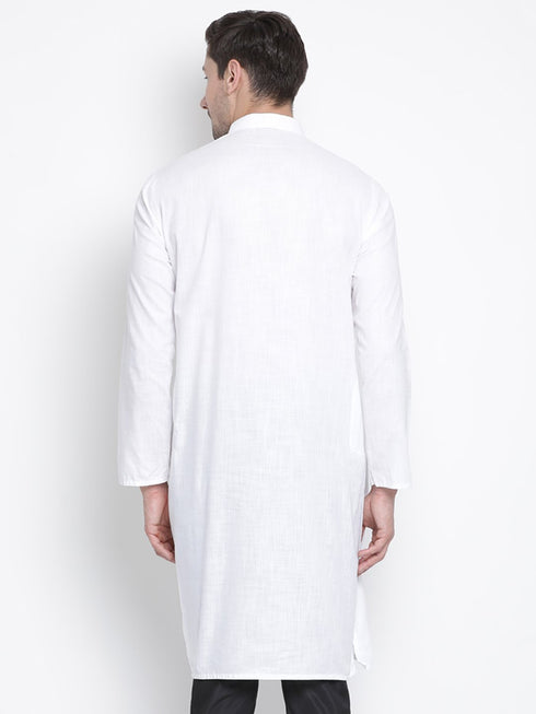 Men's White Cotton Kurta