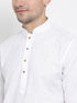 Men's White Cotton Kurta and Pyjama Set