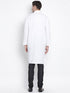 Men's White Cotton Kurta and Pyjama Set