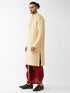 Men's Gold Zari Weaved Kurta Dhoti Set