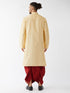Men's Gold Zari Weaved Kurta Dhoti Set