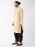 Men's Gold Zari Weaved Kurta Dhoti Set