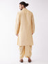 Men's Gold Zari Weaved Kurta Dhoti Set