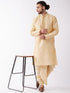 Men's Gold Zari Weaved Kurta Dhoti Set