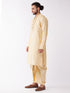 Men's Gold Zari Weaved Kurta Dhoti Set