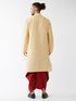 Men's Gold Zari Weaved Kurta Dhoti Set