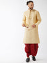 Men's Gold Zari Weaved Kurta Dhoti Set