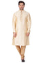 Men's Gold Cotton Silk Blend Kurta and Pyjama Set