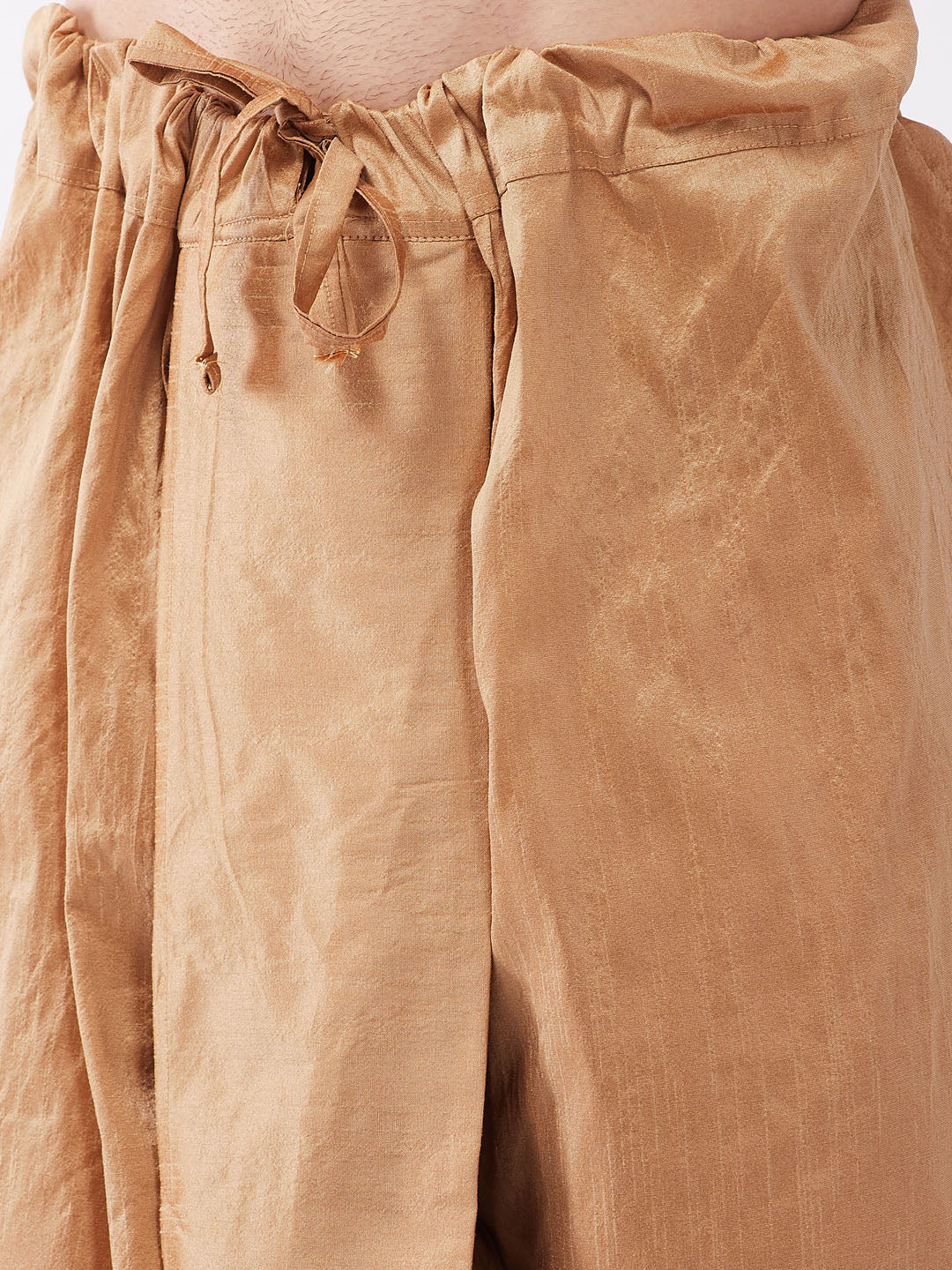 Men's Maroon Zari Weaved Kurta Dhoti Set