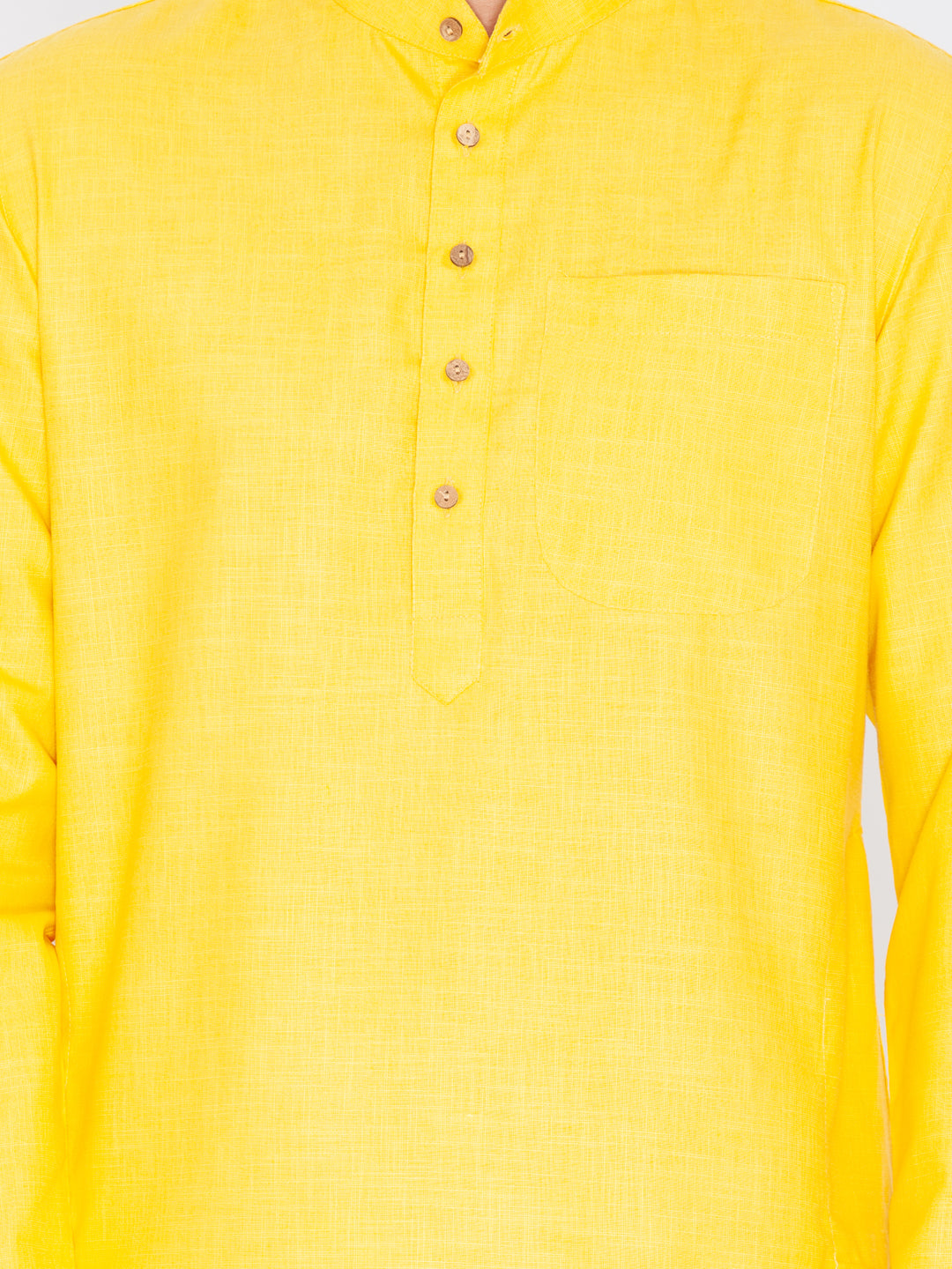 Men's Yellow Linen Kurta