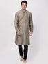 Men's Beige Cotton Silk Blend Kurta
