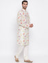 Men's Cream Cotton Blend Kurta and Pyjama Set