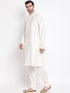Men's Cream Viscose Rayon Kurta Pyjama Set