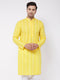 Men's Mustard Pure Cotton Chikankari Kurta