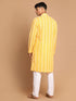 Men's Orange Pure Cotton Chikankari Kurta Pant