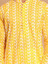 Men's Orange Pure Cotton Chikankari Kurta Pant