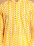 Men's Orange Pure Cotton Chikankari Kurta Pant