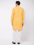Men's Orange Pure Cotton Chikankari Kurta Pyjama Set