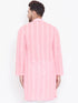 Men's Pink Pure Cotton Chikankari Kurta