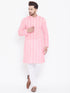 Men's Pink Pure Cotton Chikankari Kurta