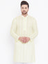 Men's Yellow Pure Cotton Chikankari Kurta