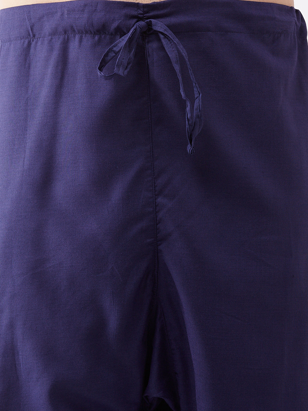 Men's Blue Cotton Blend Kurta and Pyjama Set