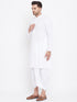 Men's White Cotton Kurta And Dhoti Set
