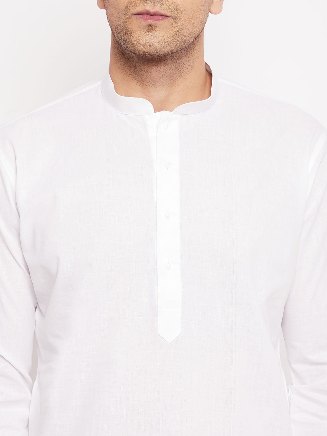 Men's White Kurta And Pajama Set