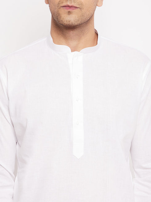Men's White Kurta And Pajama Set