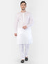 Men's White Cotton Addhi Kurta Pyjama Set