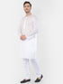 Men's White Cotton Addhi Kurta Pyjama Set