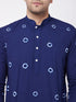 Men's Blue And White Tie And Dye Kurta