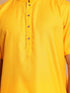 Men's Mustard Solid Kurta