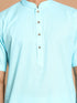 Men's Blue Solid Kurta With Pyjamas