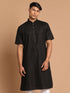Men's Black Solid Kurta