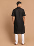 Men's Black Solid Kurta With Pyjama