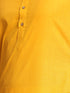 Men's Mustard Cotton Kurta And Mundu Set