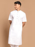 Men's White Solid Kurta